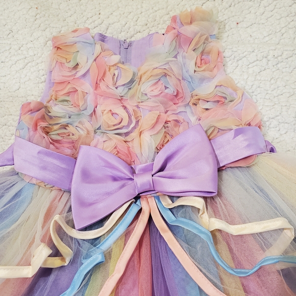 Rainbow Flower Princess Fairy Dress - Picture 4 of 7